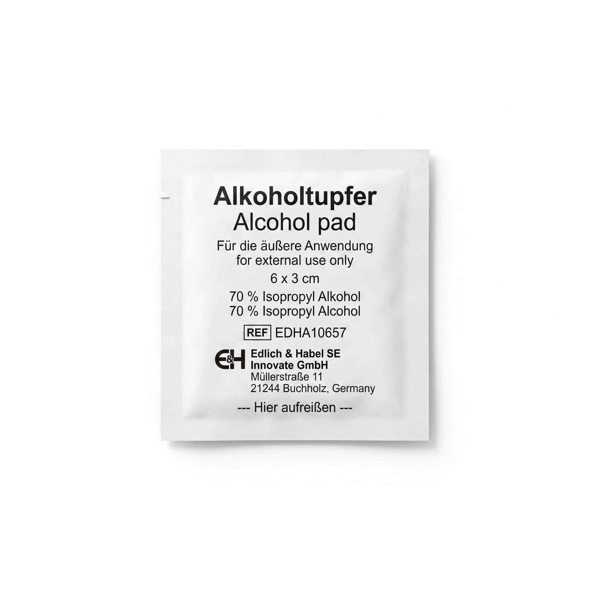 Alkoholtupfer 70 % · 6 × 3 cm